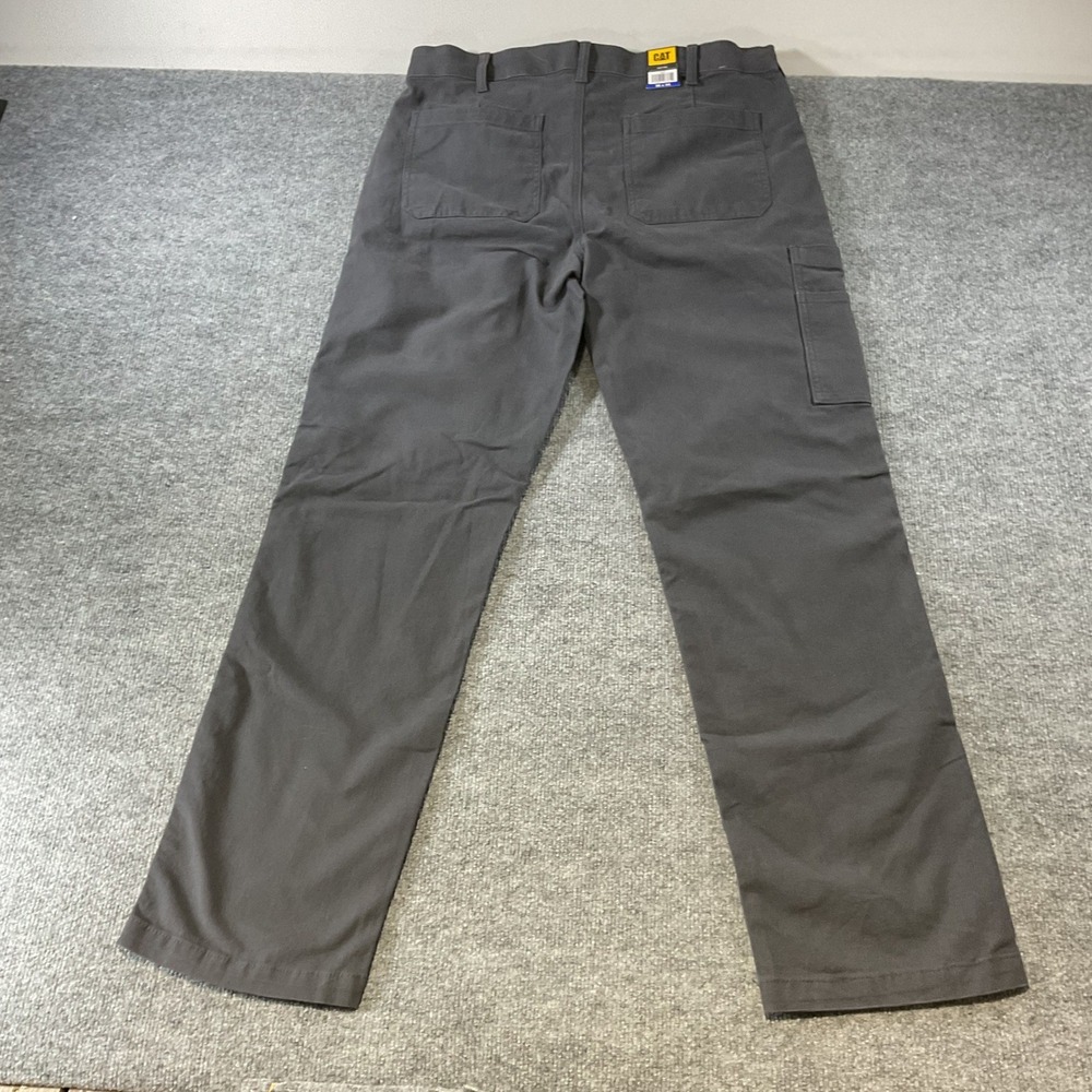 Caterpillar CAT Mens Work Pants 36x34 Grey Utility Cargo Trousers Heavy Duty NEW